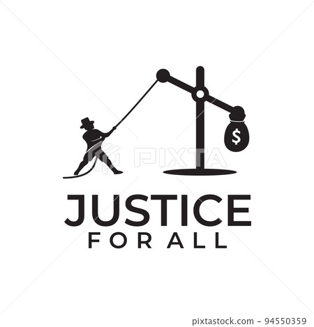 Justice law logo design with unbalance scale money logo design Justice law logo design with unbalance scale money logo design 94550359