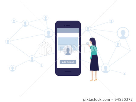 People You May Know? maybe friends? Maybe dating? Could it be a scam? illustration material People You May Know? maybe friends? Maybe dating? Could it be a scam? illustration material 94550372