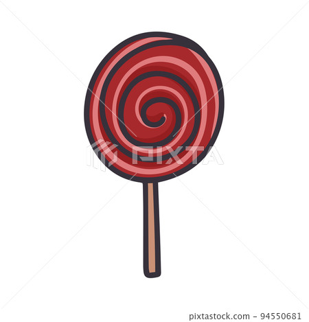 Candy round spiral isolated hand drawn vector illustration. Candy round spiral isolated hand drawn vector illustration. 94550681