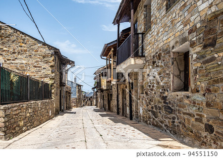 View in El Acebo de San Miguel. Leon, Spain. Camino de Santiago route. 94551150