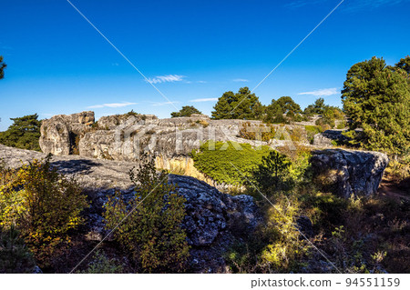 Karstic formations in the Los Callejones de las Majadas park, Cuenca, Spain 94551159