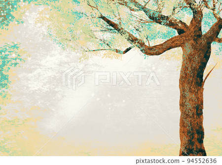 A bright and mysterious forest landscape with shining light 94552636