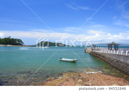Beautiful sea and ferry terminal of Akune Oshima Beautiful sea and ferry terminal of Akune Oshima 94552846