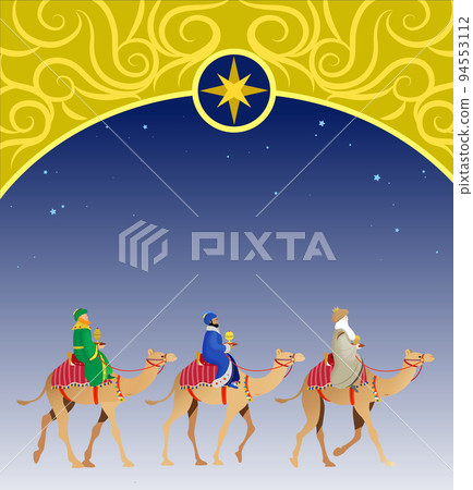 The Three Wise Men riding camels 94553112