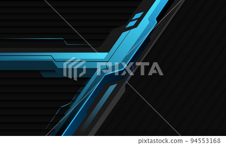 Abstract blue cyber futuristic with grey shutters shadow pattern geometric design modern technology background vector 94553168