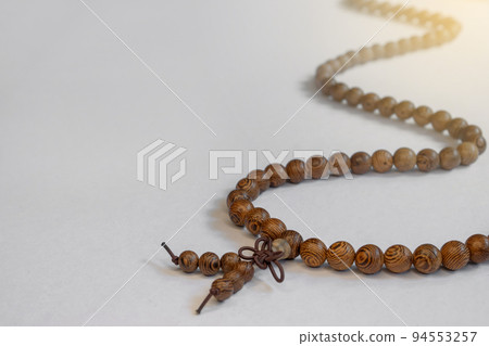 Vintage beads made of wood. Vintage beads made of wood. 94553257