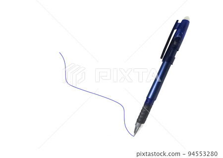 Blue pen draw lines on white Blue pen draw lines on white 94553280