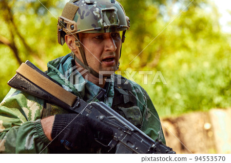 Full military experience - One day commando - running through the water with automatic rifle replica Full military experience - One day commando - running through the water with automatic rifle replica 94553570