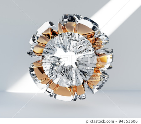 3d render, abstract geometric torus shape, cracked surface with hole. Split object isolated on white background. Minimal design. 3d render, abstract geometric torus shape, cracked surface with hole. Split object isolated on white background. Minimal design. 94553606