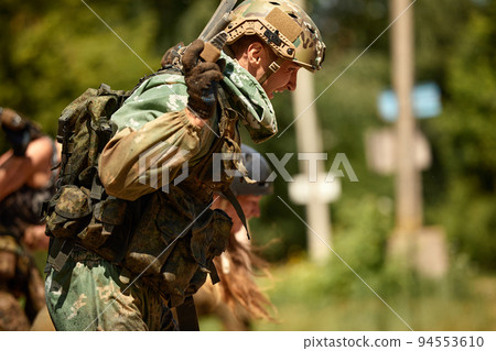Full military experience - One day commando - running through the water with automatic rifle replica Full military experience - One day commando - running through the water with automatic rifle replica 94553610
