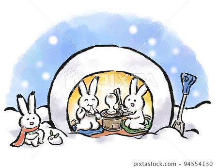 鎌倉和三隻兔子的插圖 鎌倉和三隻兔子的插圖 94554130