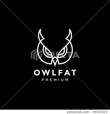 face eagle owl logo design vector 94554424