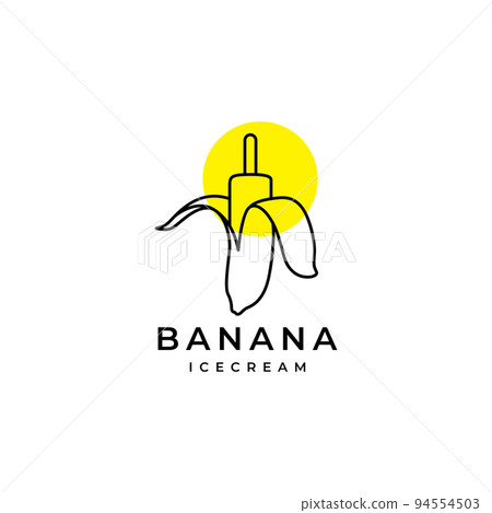 banana ice stick logo design 94554503