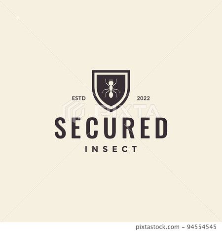 ant with shield logo design 94554545