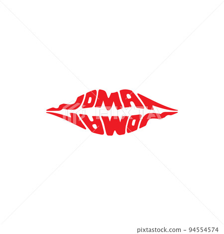 logotype woman on lips design 94554574