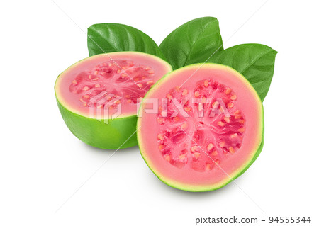 Guava fruit isolated on white background with full depth of field 94555344