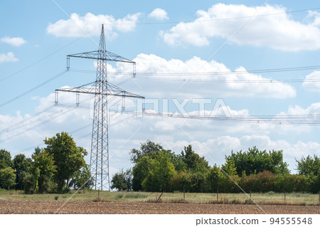 Electricity pylon for transmission and current transfer of high voltage through natural landscapes Electricity pylon for transmission and current transfer of high voltage through natural landscapes 94555548