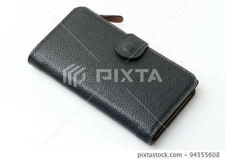 Black leather wallet purse 94555608