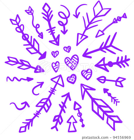 Purple Swirls Swoosh Marks with Vector Hand Drawn Highlighter Accent Line Designs Purple Swirls Swoosh Marks with Vector Hand Drawn Highlighter Accent Line Designs 94556969