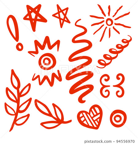 Red Swirls Swash Logo Ornament Designs Red Swirls Swash Logo Ornament Designs 94556970