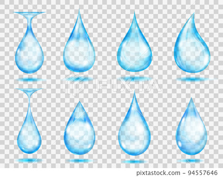 Transparent light blue drops 94557646
