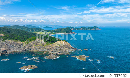 [Tokushima] Gamoda Cape [Drone aerial photography] 94557962