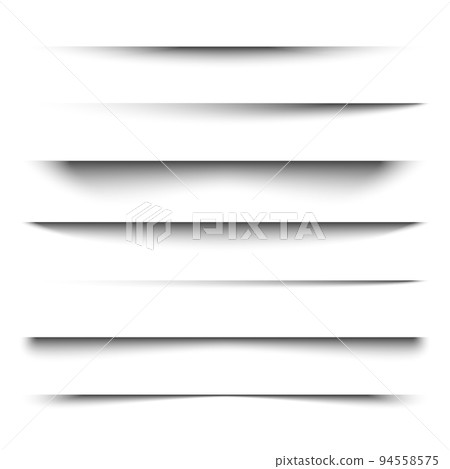 Shadow vector divider paper overlay effect. Shadow effect realistic box rectangle transparent flyer 94558575