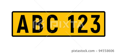 British uk car license plate template. GB car registration numberplate sign design British uk car license plate template. GB car registration numberplate sign design 94558606