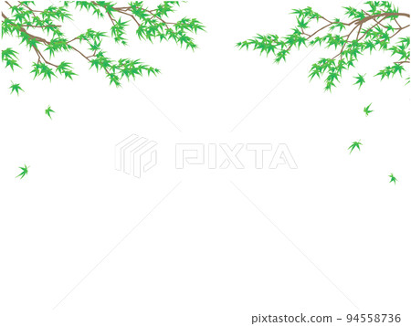 Maple frame ① (top, blue maple, white background) 94558736