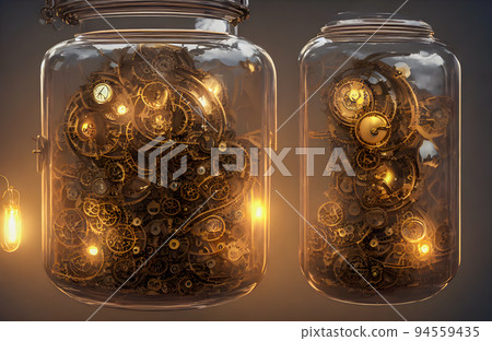 Fantasy steampunk design. Abstract background. concept. 3d 94559435
