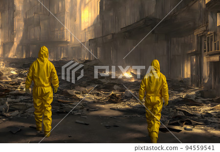 Ruins of a city. Apocalyptic landscape. 3d concept 94559541