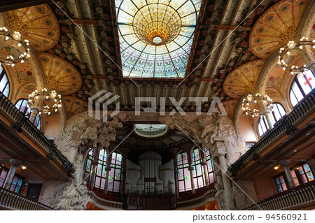 Stained glass of the Catalan music festival 94560921