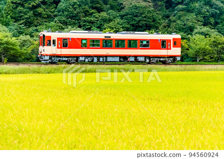 岐阜縣長良川鐵道～穿越稻穀的鄉間的電車～ 94560924