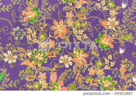 The Batik sarong pattern background in Thailand, traditional batik sarong in Asian. 94561987