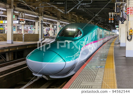 E5 Series Hayabusa train parked at Omiya Station E5 Series Hayabusa train parked at Omiya Station 94562544