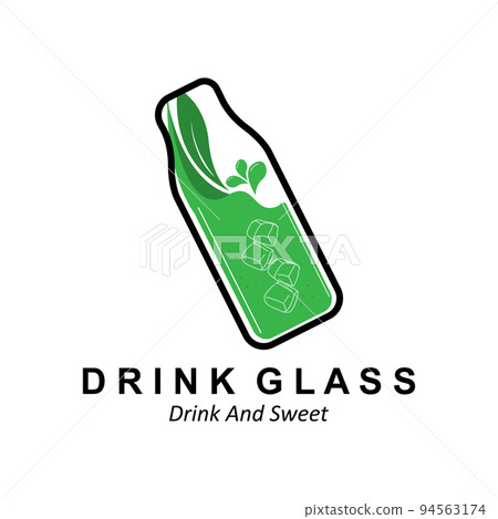 Drink Glass Logo Design, Vector Icon Illustration of Juice, Wine, and Coffee Drinks 94563174