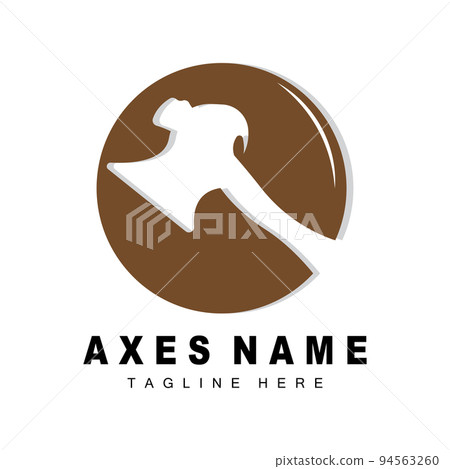 Ax Logo Design, War Tool Illustration and Woodcutter Vector 94563260