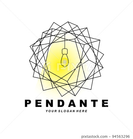 Home Decoration Hanging Lamp Logo, Home Furniture Design Vector 94563296
