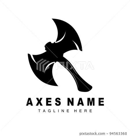 Ax Logo Design, War Tool Illustration and Woodcutter Vector 94563368