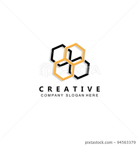 yellow honey bee logo vector symbol 94563379