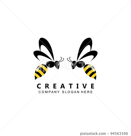 yellow honey bee logo vector symbol yellow honey bee logo vector symbol 94563398
