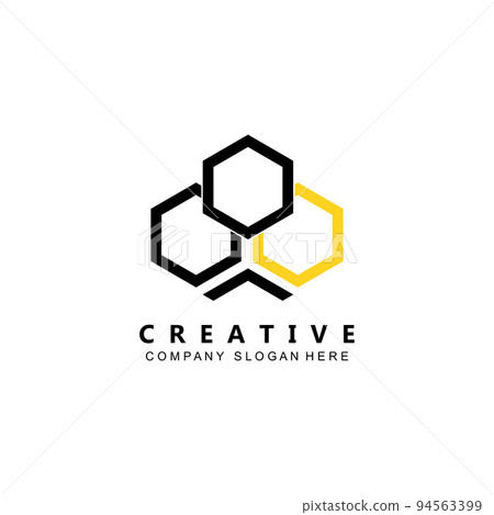 yellow honey bee logo vector symbol 94563399
