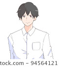 穿著白襯衫的清爽男性插畫 94564121