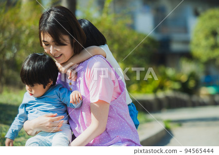 Park, child, nursery teacher Park, child, nursery teacher 94565444
