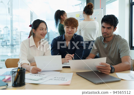 Fund business team has made a successful investment. Achievement triumph concept Fund business team has made a successful investment. Achievement triumph concept 94565512