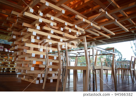 The interior of COEDA HOUSE in Atami designed by Kengo Kuma 94566382