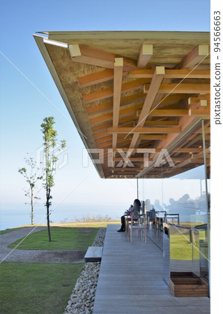 The outside of Kengo Kuma designed cafe COEDA HOUSE in ACAO FOREST in Atami 94566663