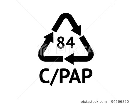 Composite Recycling codes. Recycling symbol on an isolated background. Mobius strip. Special icon for sorting and recycling. Secondary use. Vector illustration for Packaging. 94566830