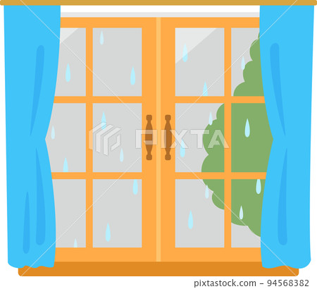 view of the rain through the window view of the rain through the window 94568382