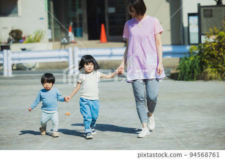 Park, child, nursery teacher Park, child, nursery teacher 94568761